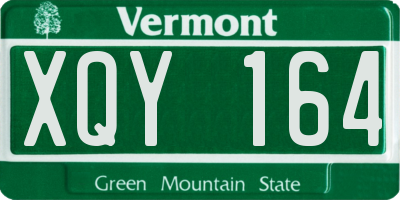 VT license plate XQY164