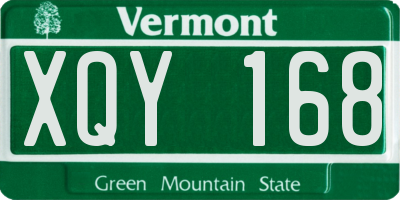 VT license plate XQY168