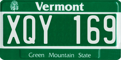 VT license plate XQY169