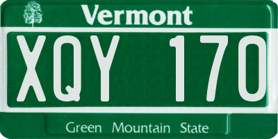 VT license plate XQY170