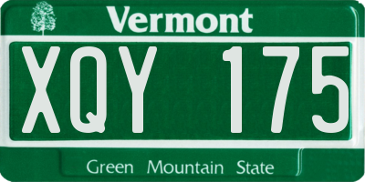 VT license plate XQY175