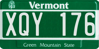 VT license plate XQY176
