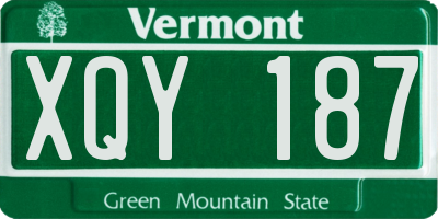 VT license plate XQY187
