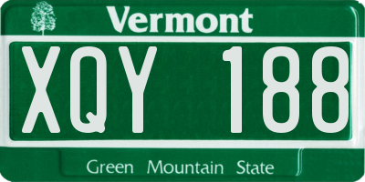 VT license plate XQY188