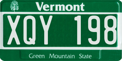 VT license plate XQY198