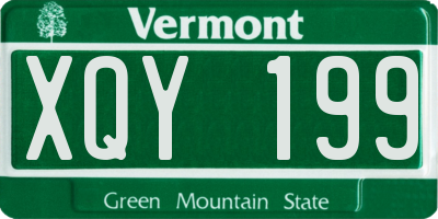 VT license plate XQY199