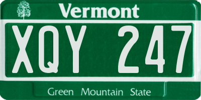 VT license plate XQY247