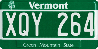 VT license plate XQY264