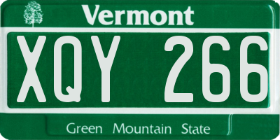 VT license plate XQY266