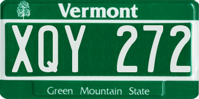 VT license plate XQY272