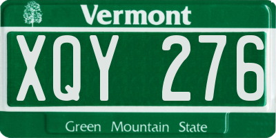 VT license plate XQY276