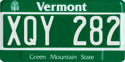 VT license plate XQY282