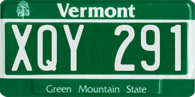 VT license plate XQY291