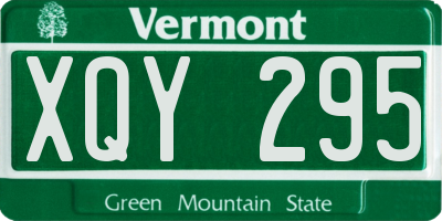 VT license plate XQY295