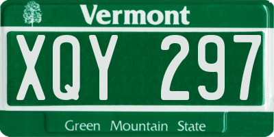 VT license plate XQY297