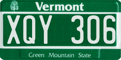 VT license plate XQY306
