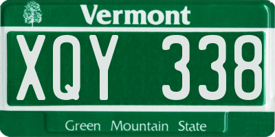 VT license plate XQY338