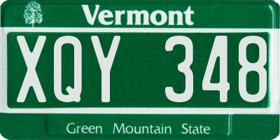 VT license plate XQY348