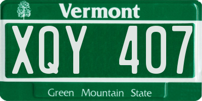 VT license plate XQY407
