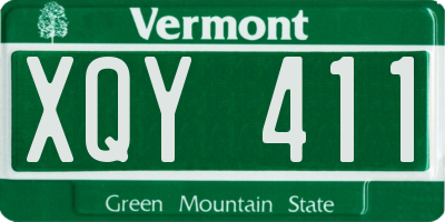VT license plate XQY411