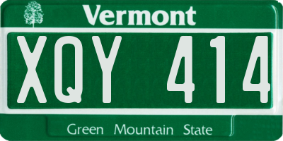 VT license plate XQY414