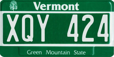 VT license plate XQY424