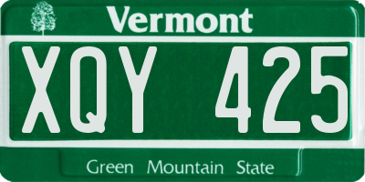 VT license plate XQY425