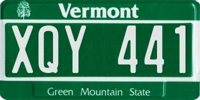 VT license plate XQY441