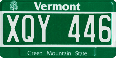VT license plate XQY446