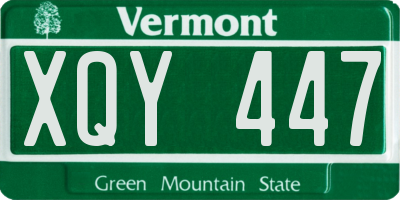 VT license plate XQY447