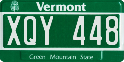 VT license plate XQY448