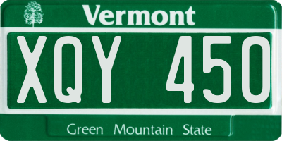 VT license plate XQY450