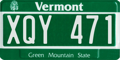 VT license plate XQY471