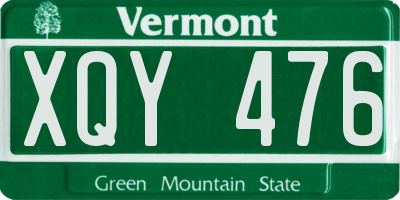 VT license plate XQY476