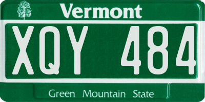 VT license plate XQY484