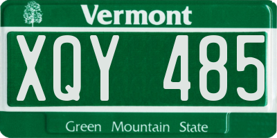 VT license plate XQY485