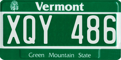 VT license plate XQY486