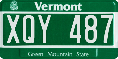 VT license plate XQY487