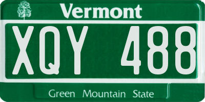 VT license plate XQY488