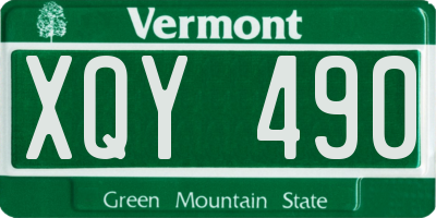 VT license plate XQY490