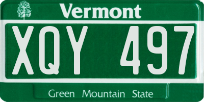 VT license plate XQY497