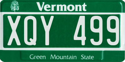 VT license plate XQY499