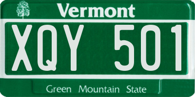 VT license plate XQY501