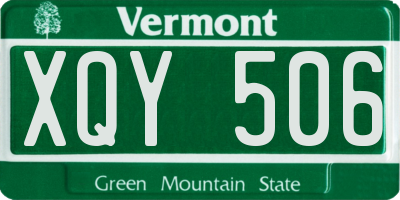 VT license plate XQY506