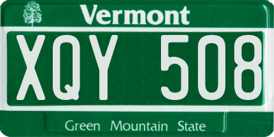 VT license plate XQY508