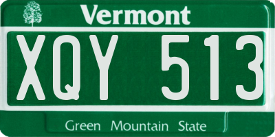VT license plate XQY513