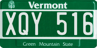 VT license plate XQY516