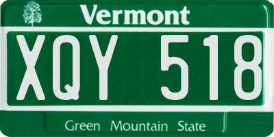 VT license plate XQY518