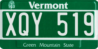 VT license plate XQY519