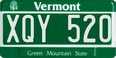 VT license plate XQY520